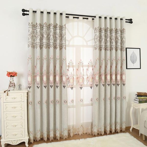 

new deluxe european style deluxe embroidery shade curtains for living dining room bedroom