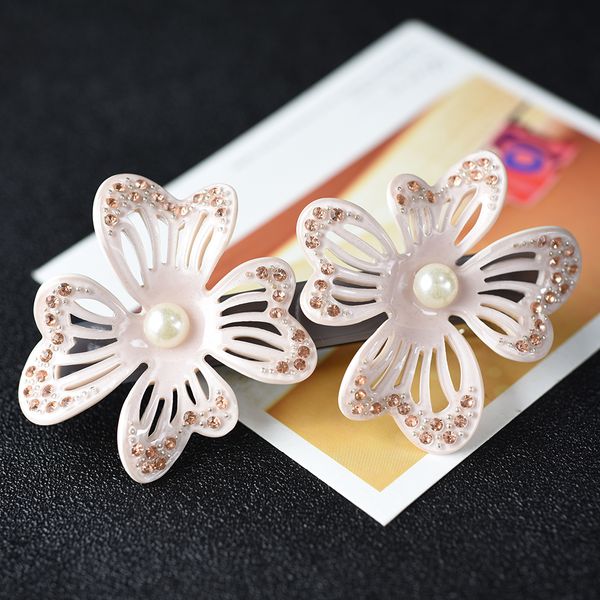 

women headwear cute flower hait clip for girls fashion hollow vintage hair barrette rhinestone hair accessories for women