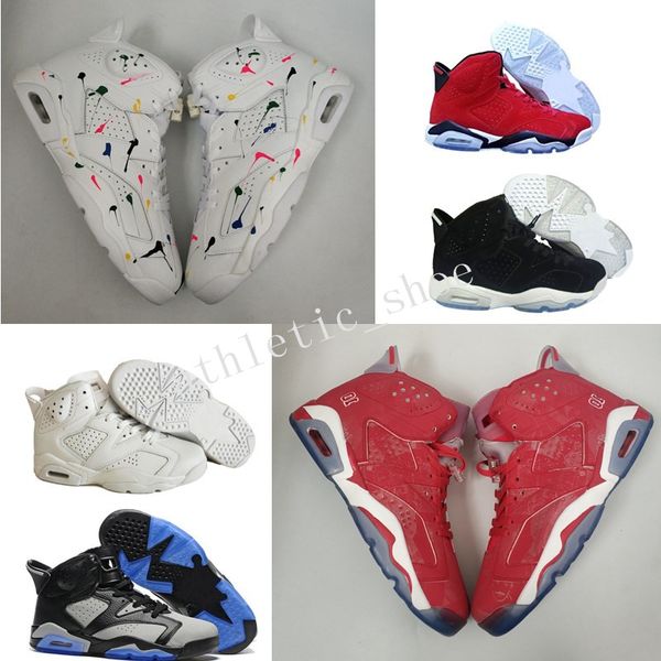 

2018 basketball 6 mens basketball shoes carmine black cat infrared sports blue maroon olympic alternate hare oreo chrome angry bull sneakers