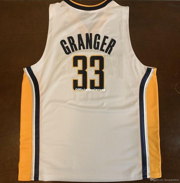 

rare ad ind #33 danny granger white vest jersey men xs-5xl.6xl shirt stitched basketball jerseys retro ncaa, Black;blue