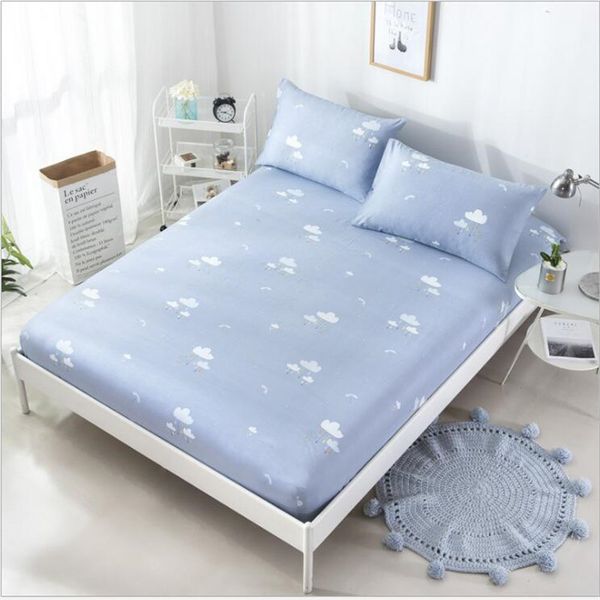 

new arrival fitted sheet cotton mattress protector soft skid resistance cactus animal dust cover single double pink hello kitty