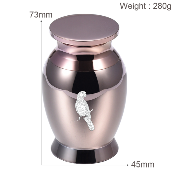

iju028 stainless steel rose gold cremation urn pet ashes holder memorial container jar, Silver