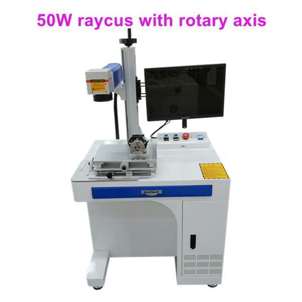 

машина маркировки лазера волокна гравировальный станок cnc лазера волокна шкафа металла золота 20w 30w 50w умный с роторным