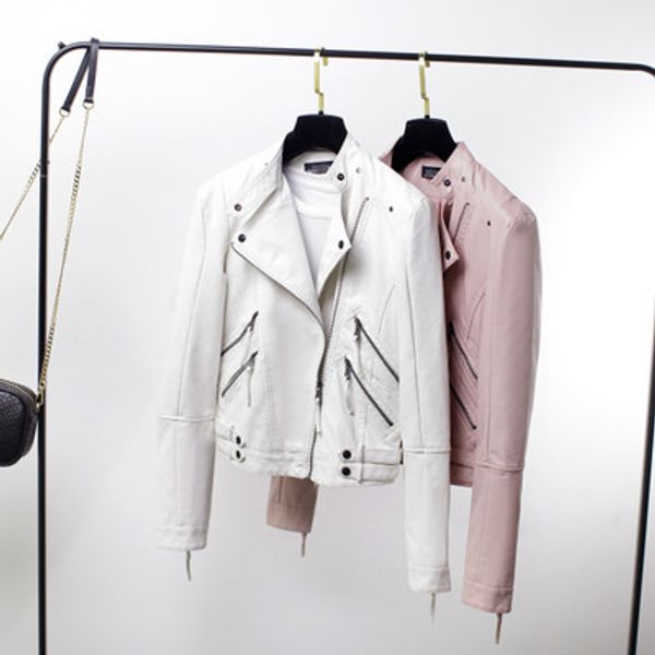 

womens designer jackets leather motorcycle short slim jacket fashion handsome ladys jacket ng 2020 winter selling