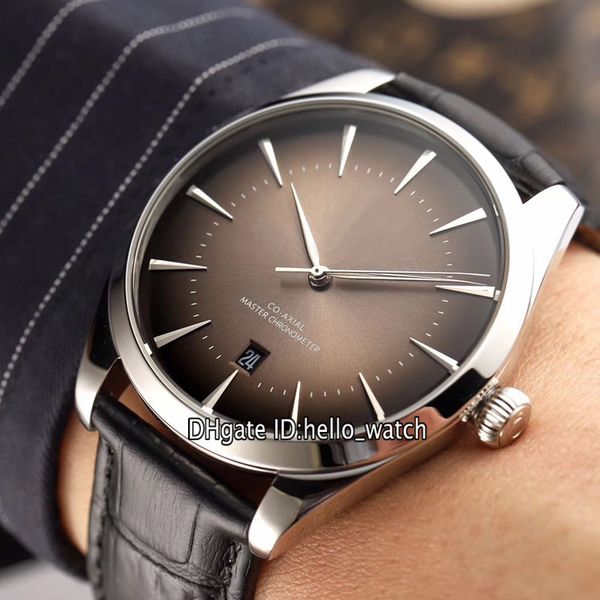 

new luxury limited 39.5mm steel case gray dial 511.13.40.20.06.002 miyota 8215a automatic mens watch leather strap gents watches hello_watch, Slivery;brown