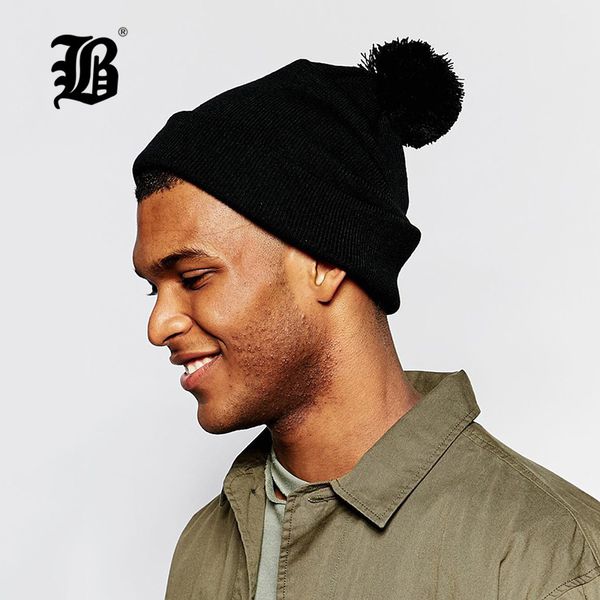 

flb] men's winter hat knitted cotton beanies womens hip hop cap skullies hats for women warm caps gorros fsx-814