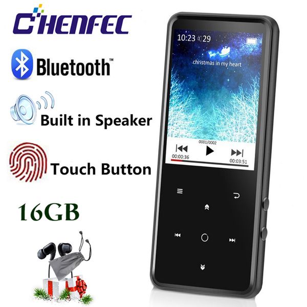 

2019 speaker mp3 player 16g bluetooth hifi lossless sound music player 2.4in hd screen touch keys fm radio,e-book,tf up to 64g