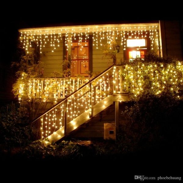 String Lights Outdoor Decoration Indoor 3 5m Droop 0 4 6m Curtain Icicle Led New Year Garden Party 188 Cool
