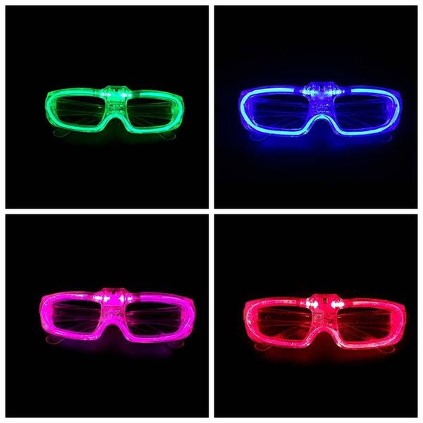 

led glasses frame luminescence battery operated button switch 3 modes cool festival party lighting supplies without lens outdoor eyewea