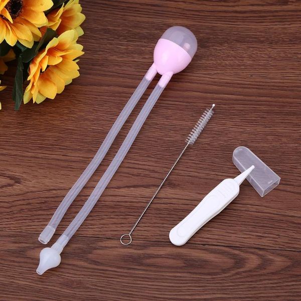 

newborn baby safety nose cleaner kids vacuum suction nasal aspirator set infants flu protections accessories baby care