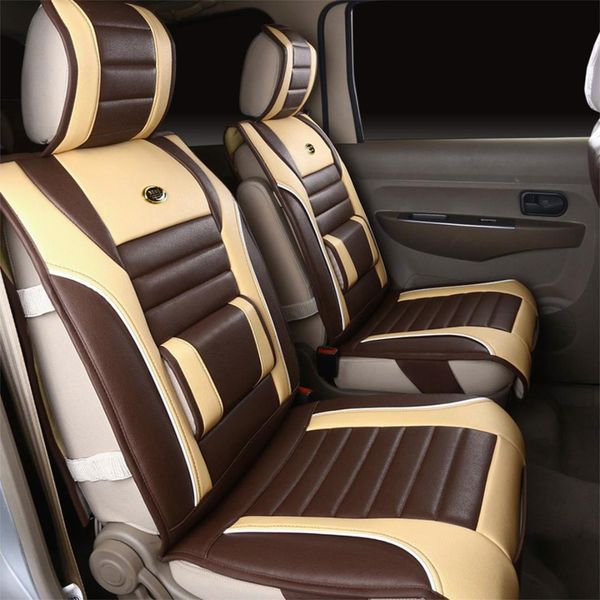 

full seat pu leather car van cushion cover breathable surround pad car seat cover protector mat interior accessories