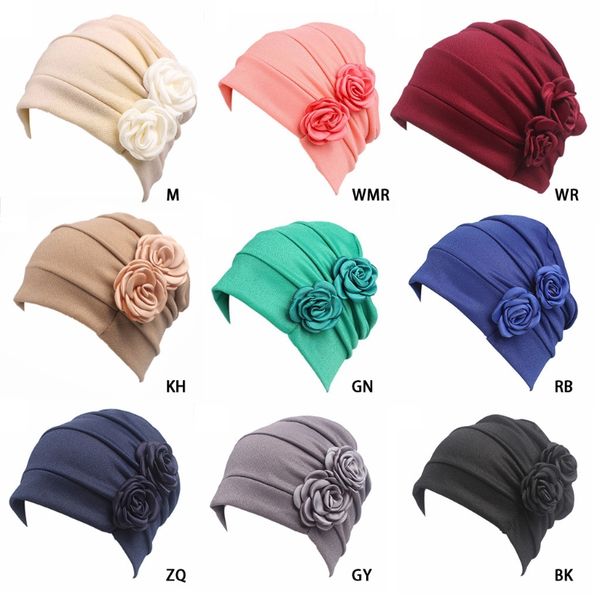 

women flowers cancer chemo hat beanie scarf turban head wrap cat, Blue;gray