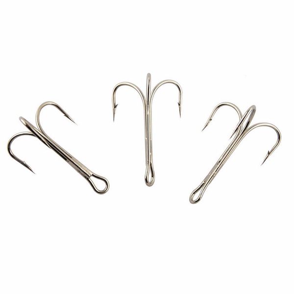 

easy catch 100pcs 3551 fishing hooks big game fishing treble hooks artificial bait fishhooks size 6/0 7/0 8/0 10/0