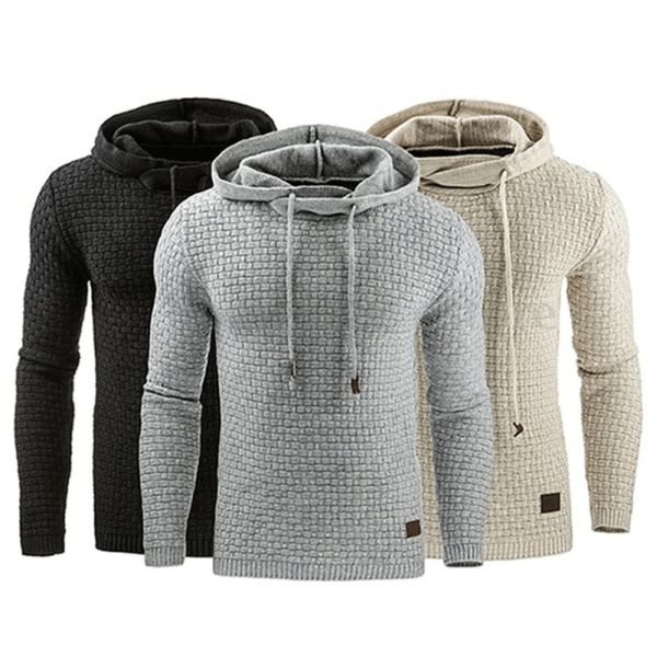 

men's hoodies & sweatshirts fashion men sweatshirt plain hooded hoodie jacket gym sports work pullover jumper streetwear, Black