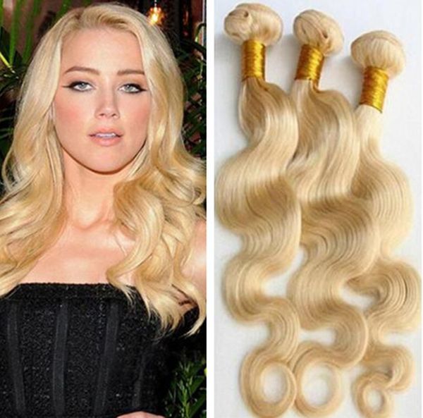 613 Blonde Body Wave Human Hair Weave Bundles 100 Human Hair
