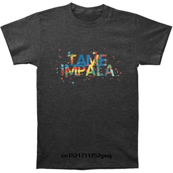 

funny t shirt men novelty tshirt tame impala backwards font t-shirt, White;black