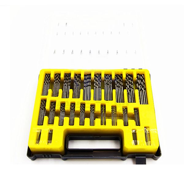 

1power rotary micro twist drill bit set mini small tool kit + box