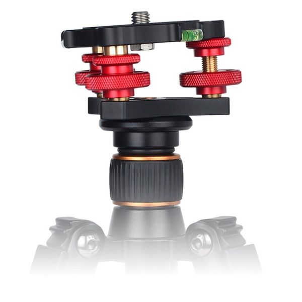 

lp-64 camera tripod head leveling base aluminum alloy triple-wheel precision leveler bubble level 3/8