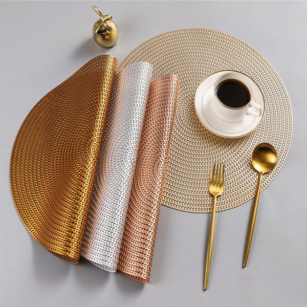 

l restaurant round pvc placemat nordic anti-scalding insulation table mat steak pad