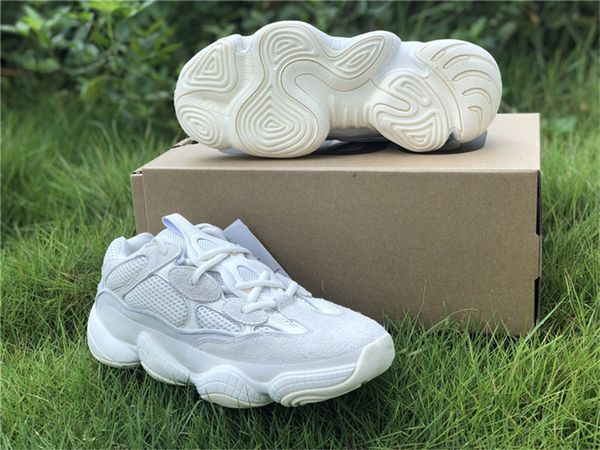 

kanye west originals 500 bone white 3m running shoes for men women 2018 authentic sneakers sports with box fv3573 quality, White;red