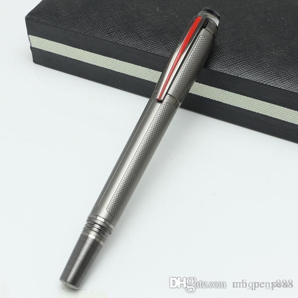 

luxury luxury m rollerball ballpoint pen pvd-plated pen brushed surfaces clip dropship, Blue;orange