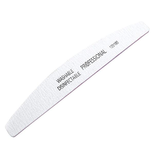 

1pc nail file 100/180 grit sanding buffing washable professional nails manicure tool