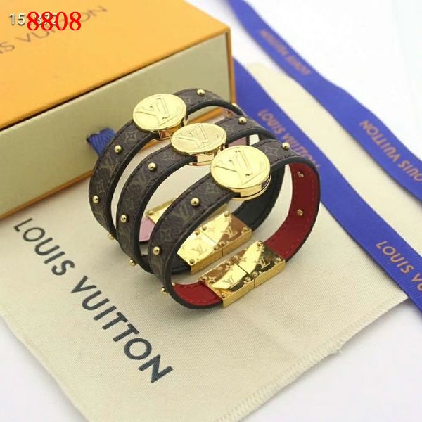 

fashion women flower leather bracelets with 18k gold circular shape designer print pulsera luxury bracelet jewelry with box 6, Golden;silver