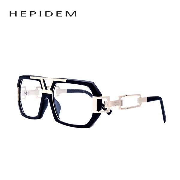 Atacado - homens quadrados grandes quadro óculos de marca designer de grandes dimensões óculos brad pitt óculos com caixa de lente clara