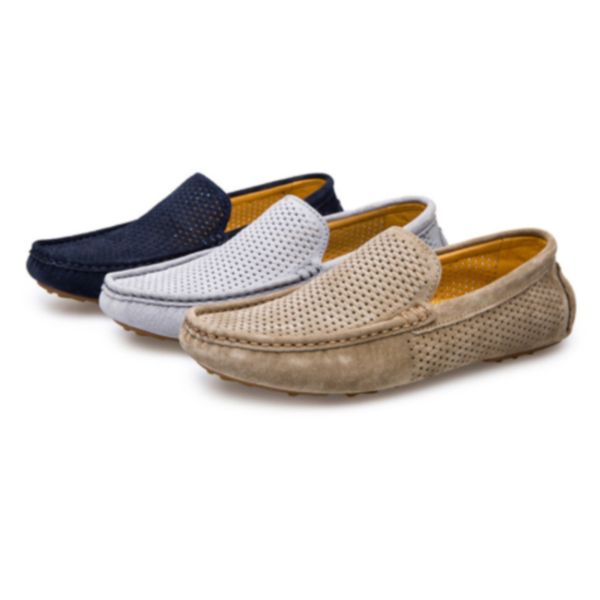 

мужская повседневная обувь скольжение на горох обувь для man дышащих комфортных бездельников summer men легкого driving мужского, Black