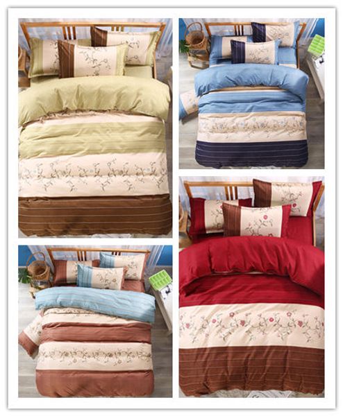 

home textile duvet cover set flower print bedding set twin double  bed linen bedclothes