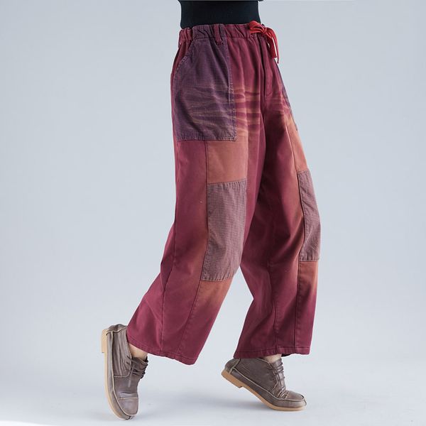 

плюс размер широкие джинсы женщины эластичный пояс мешковатые теплые джинсовые брюки хип-хоп harajuku сгущает флис шнурок брюки, Blue