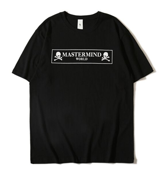 

mastermind новый стиль вдохновитель футболка мм мужчины женщины высокое качество хлопок уличная топ тройники скелет хип-хоп футболка, White;black