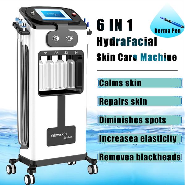 

6 in 1 hydrafacial dermabrasion machine water hydra dermabrasion skin scrubber facial beauty deep cleansing rf face lifting