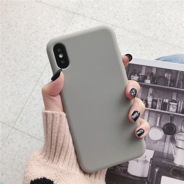 

1.2mm for iphone xs max silicone case simple solid color ultrathin soft tpu cases cute candy color phone case back cover