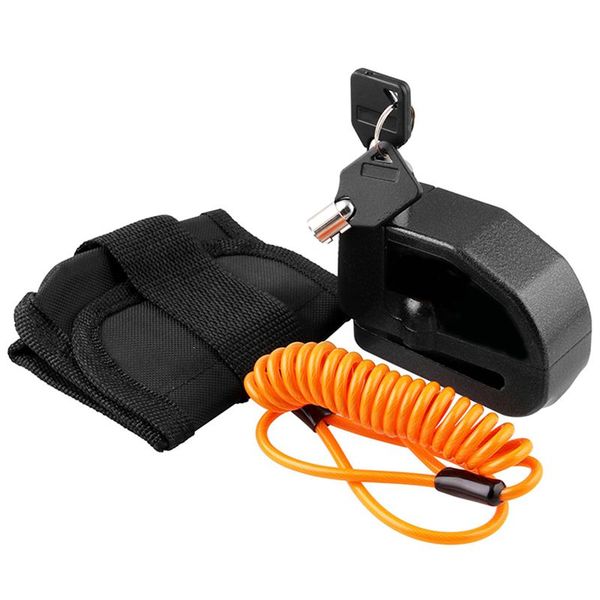 

waterproof motorcycle alarm lock bike lock security anti-theft moto disc brake + bag + reminder rope