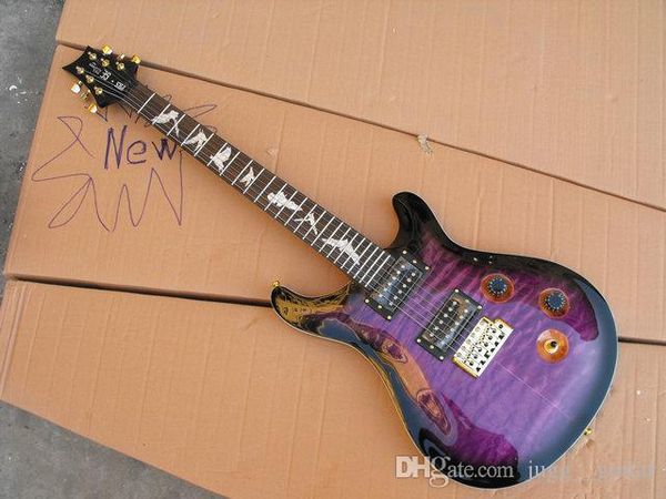 

Private Stock SE Пол Аллендер Flamed Maple Top Фиолетовый Черный гитара Электрический белый СС B