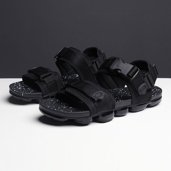 

2019 summer breathable casual shoes beach sandals outside fashion thick bottom new sandals men soft non-slip male footwear sd013, Black