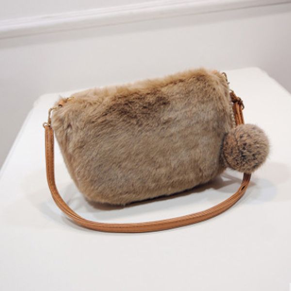 

новые дамы сумка мода плюшевые сумка горячая распродажа высокое качество плеча мешок главная femme