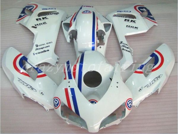

4 gifts new abs injection molding motorcycle fairings kits 100% fit for honda cbr1000rr 04 05 2004 2005 bodywork set custom white blue