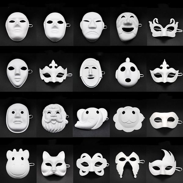 

halloween chirstmas party diy mask papper diy party mask creative painting children women men diy half face full face masks dhl an2718