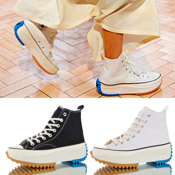

j.w. jw anderson chuck 70s run star hike 1970s platform shoes vulcanized women canvas boots female sport sneakers girls trainers 36-40, Black