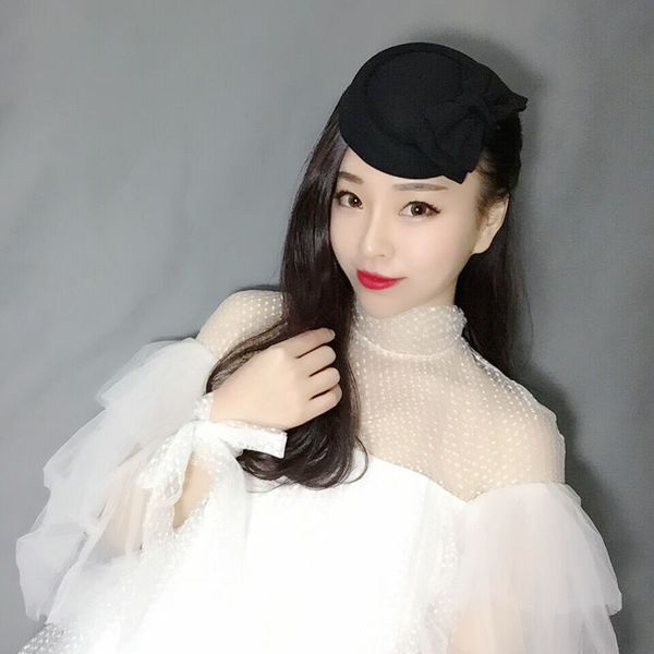 

annual party small hat womens headwear retro ladies elegant british-style stewardess cap cheongsam hair accessories dinner dress cap