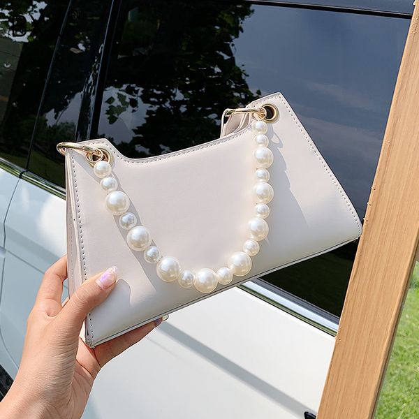 

bxx] pearl handle pu leather bags for women 2020 spring fashion shoulder crossbody handbags female travel cross body bag hm929