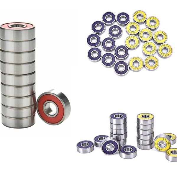 

10 pcs red blue yellow abec 9 stainless steel bearings high performance roller skate scooter skateboard wheel mgmuj