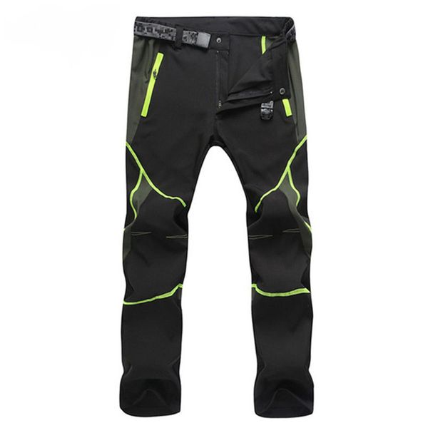 

stretch hiking pants men women summer quick dry breathable trousers outdoor mountain climbing fishing trekking lightweight pants, Black;green