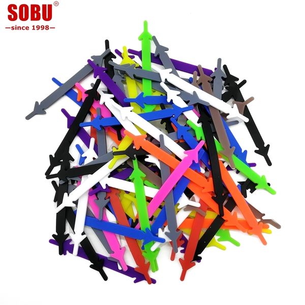 

120pcs/lot same size silicone shoelaces elastic shoe laces special no tie shoelace for men women lacing wholesale prices, Black