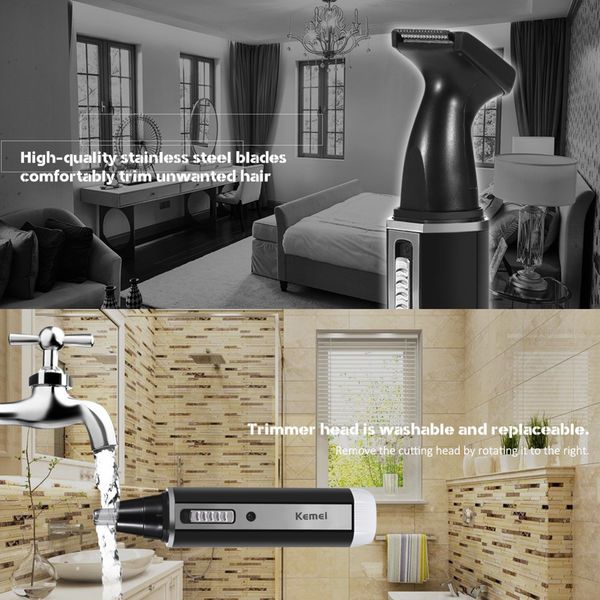 

kemei km-1407 multifunctional hair trimmer rechargeable electric nose hair clipper 1 clipper cut bwkf hbjys