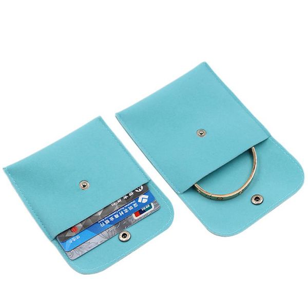

envelope velvet bags velvet jewelry gift packaging pouch with snap fastener dust proof jewelry storage green, Black;white