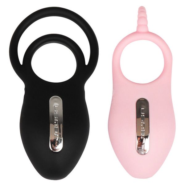 Cockrings vibrando anel de pênis recarregável 10 velocidades impermeável silicone clitoral bala AU65