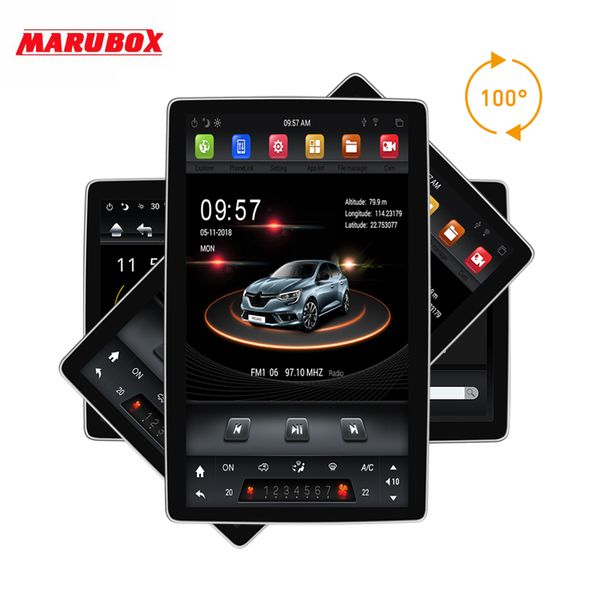 

marubox kd1280, 12.1" px6 head unit universal 2 din 8 core android 8.1, 4gb , 32gb, gps navigation, stereo radio, bluetooth car dvd